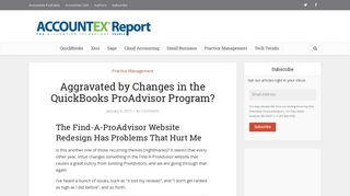 Aggravated by Changes in the QuickBooks ProAdvisor Program ...
