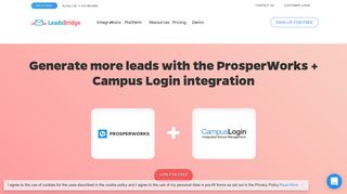 Generate more leads with the ProsperWorks + Campus Login integration