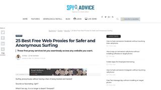 25 Best Free Web Proxies for Safer and Anonymous Surfing | SpyAdvice