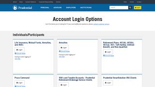 Account Login Options | Prudential Financial