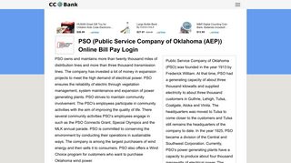 PSO (Public Service Company of Oklahoma (AEP)) Online Bill Pay Login