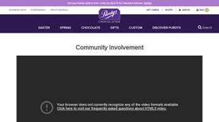 Community Involvement | Purdys Chocolatier