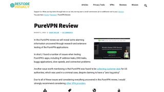 PureVPN Review - Shocking Test Results Reveal Serious Flaws