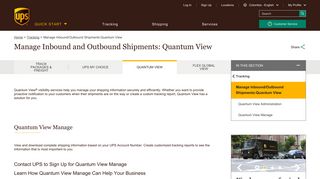 Manage Inbound and Outbound Shipments: Quantum View - Colombia