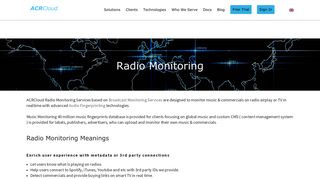 Radio Monitoring Services - Track Music & Commercials | ACRCloud