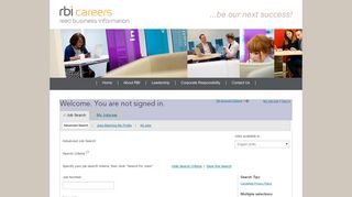 Advanced Job Search - User Sign In