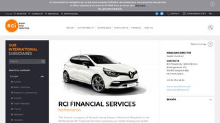 RCI Financial Services Netherlands | RCI Bank and Services