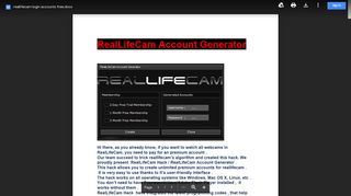 reallifecam login accounts free.docx - Google Drive