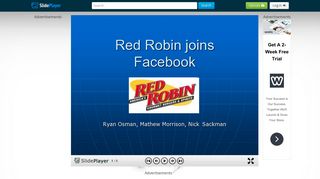 Red Robin joins Facebook Ryan Osman, Mathew Morrison, Nick ...