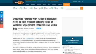 Empathica Partners with Nation's Restaurant News to Host Webcast ...