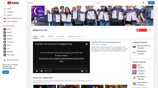 Relay For Life - YouTube