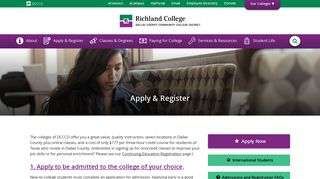 Apply & Register : Richland College