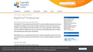 RightFind™ Professional - Copyright Clearance Center