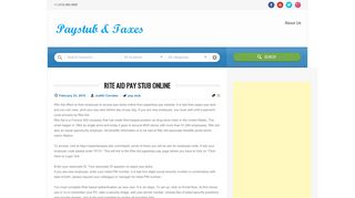 Rite Aid Pay Stub Online | Paystub & Taxes