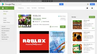 Roblox app google play store