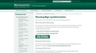Binghamton University - Residential Life - Housing