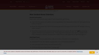 New Student Room Sign-Up » Residence Life & Housing » MSU ...