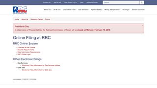 Texas RRC - Online Filing at RRC - Railroad Commission of Texas