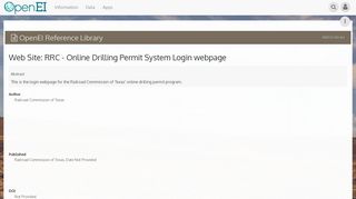 RRC - Online Drilling Permit System Login webpage | Open Energy ...