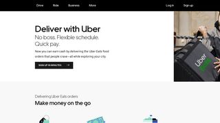 Signing up to deliver - Uber