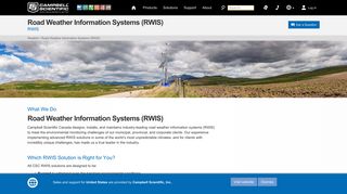 Road Weather Information Systems (RWIS): RWIS