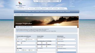 Voyager Registration - SOUTH AFRICAN AIRWAYS