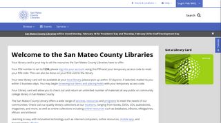 Welcome to the San Mateo County Libraries