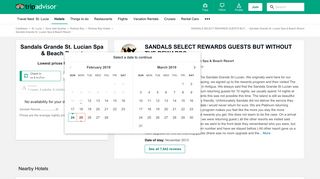 sandals select rewards guests but without the rewards - TripAdvisor