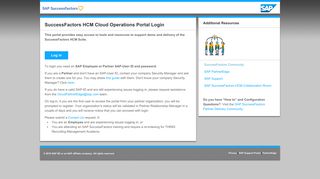 HCM Cloud Operations Portal - SAP SuccessFactors