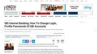 SBI Internet Banking: How To Change Login, Profile Passwords Of ...