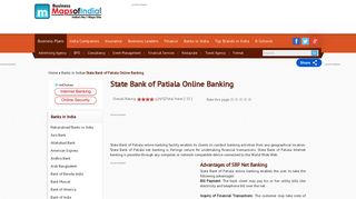State Bank of Patiala (SBP) Online Banking Services and features