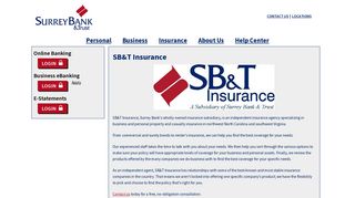SB&T Insurance - Surrey Bank and Trust