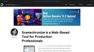 Scenechronize is a Web-Based Tool for Production Professionals