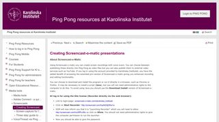 Creating Screencast-o-matic presentations - Ping Pong-resurser vid ...
