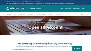 Open an Account Online with San Diego's BEST Credit Union | SDCCU