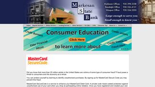 MasterCard SecureCode - Markesan State Bank
