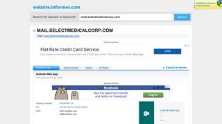 mail.selectmedicalcorp.com at WI. Outlook Web App