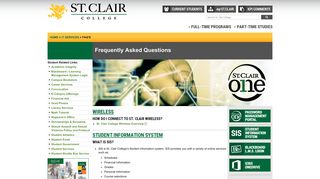 FAQ's - IT Services - St. Clair College