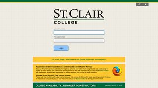 Blackboard Learn - St. Clair College