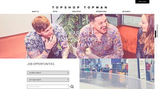 Topshop Topman Careers Website | Home