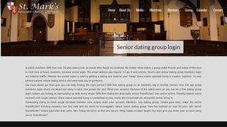 Senior dating group login