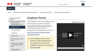 Employer Portal - Canada.ca