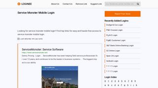 Service Monster Mobile Login