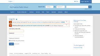 Follow - Log In | San Francisco Public Library | BiblioCommons