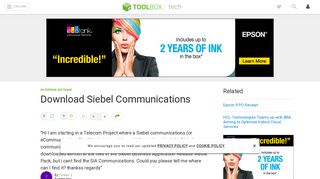 Download Siebel Communications - IT Toolbox