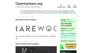 Opentrackers.org - Private Torrent Trackers & File Sharing