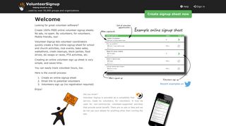 VolunteerSignup - Online volunteer signup sheets