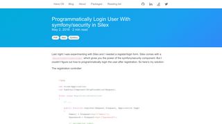 Programmatically Login User With symfony/security in Silex - Hans Ott