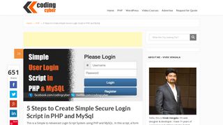 5 Steps to Create Simple Secure Login Script in PHP and MySql
