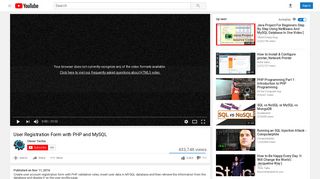 User Registration Form with PHP and MySQL - YouTube